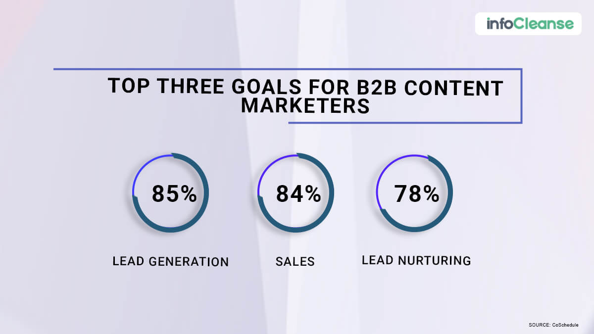 Top Three Goals For B2B Content Marketers - InfoCleanse