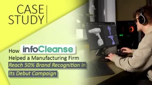 How InfoCleanse Helped a Manufacturing Firm Reach 50% Brand Recognition Featured Banner