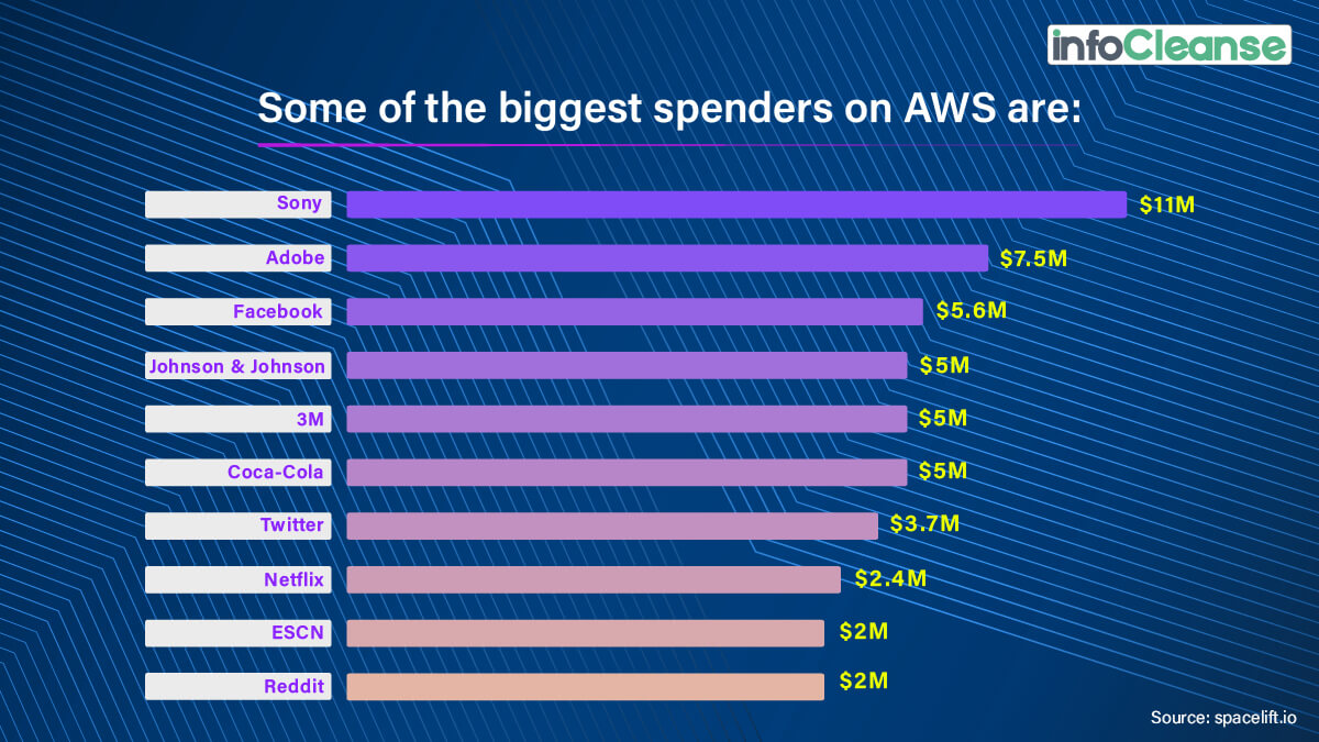 Biggest spenders on AWS