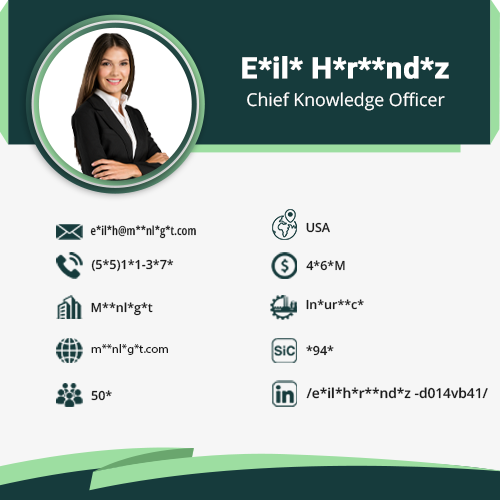 Chief Knowledge Officer Data Card