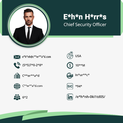 Chief Security Officer Data Card